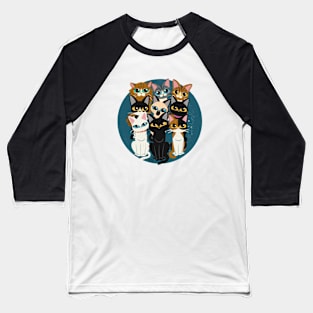 Nine cats Baseball T-Shirt